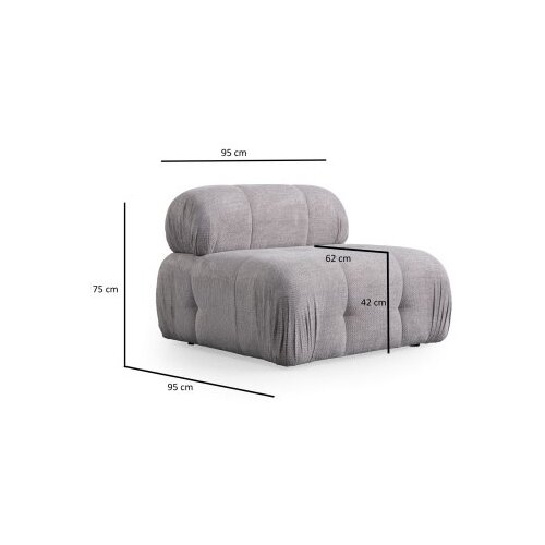 Atelier Del Sofa fotelja petite L1 light grey Cene