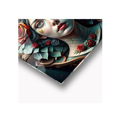 WALLXPERT dekorativna slika girl & roses 25 x 25 Slike