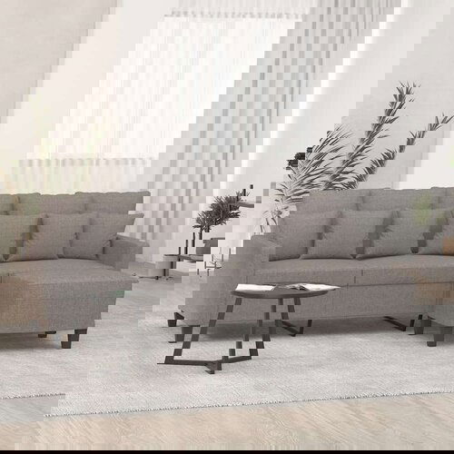  Trosjed s tabureom smeđesivi 180 cm od tkanine Cijene