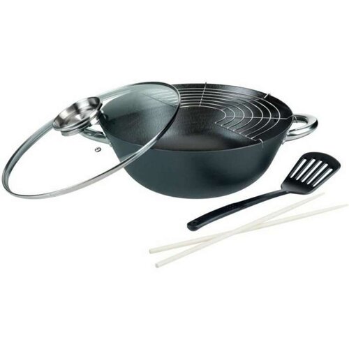  Tava za Wok GSW Čelik Kovani čelik Ø 32 cm 4 Dijelovi Cijene