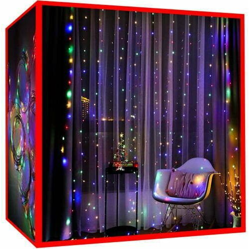 Malatec Novoletne lučke zavesa 300 LED RGB večbarvne 3m &ndash; 8 funkcij in časovnik USB, (20383479) Cene