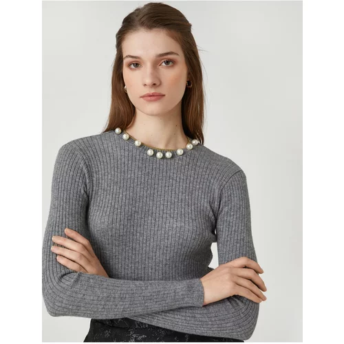 Koton Sweater - Gray - Slim fit