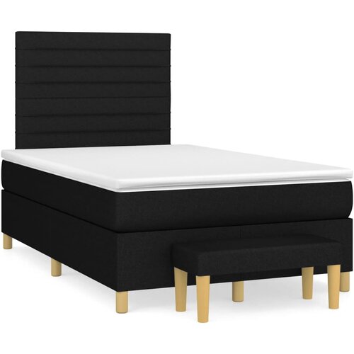 Maison Chic Box spring postelja - Vzmetna postelja z vzmetnico črn 120x200 cm blago SL20375, (21881725) Cene