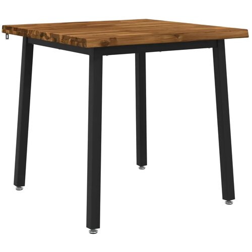  90 x 90 x 75 cm Čvrsto drvo akacije Prirodna i crna Četvrtasti - Prirodna i crna 90 x 90 x 75 cm Živi rub Slike