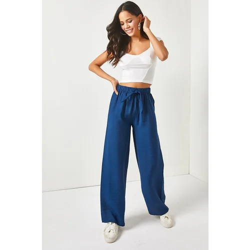 Olalook Pants - Navy blue - Wide leg