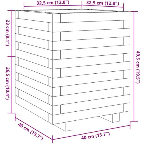  Vrtna sadilica 40x40x49 5 cm od masivne duglazije Slike