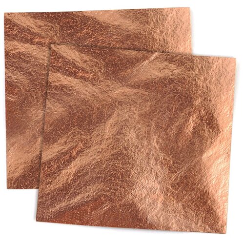 Metalni listići bakarni 14x14 cm / 25 listića (listići za pozlaćivanje) Cijene