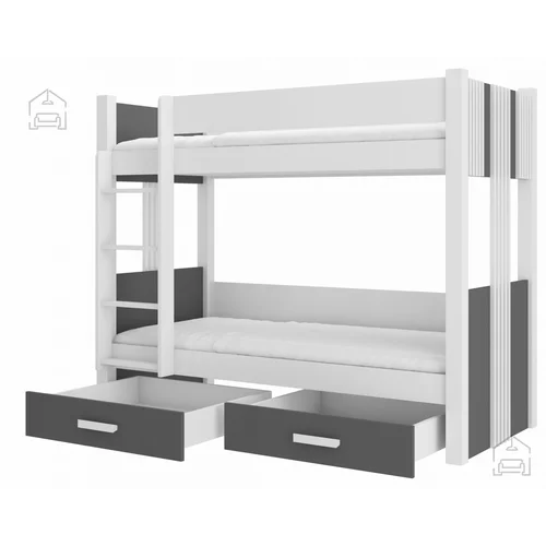ADRK Furniture Pograd Arta - 90x200 cm - bel/antracit