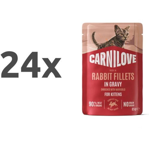 Carnilove Cat Kitten vrečka, ko&amp;scaron;čki v omaki - puran in zajec - 85 g 24 x 85 g Slike