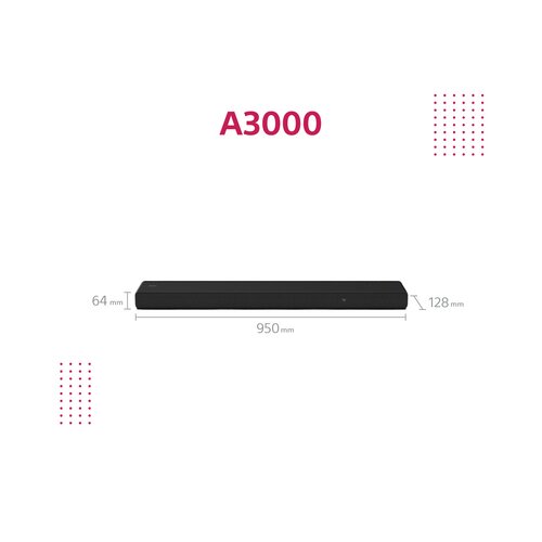 Sony zvucnik HT-A3000, crni, 250W Slike