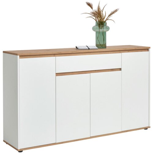 CARRYHOME KOMODA, bela, hrast artisan Cene