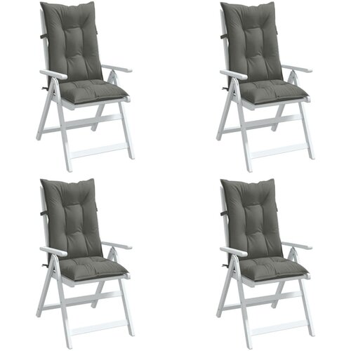 vidaXL Jastuci za stolice 4 kom tamnosivi 120x50x7 cm od tkanine Cijene