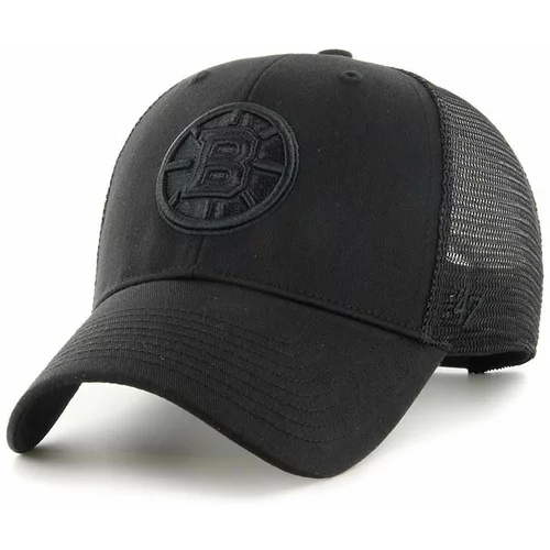 47 Brand Kapa s šiltom NHL Boston Bruins črna barva, H-BRANS01CTP-BKD