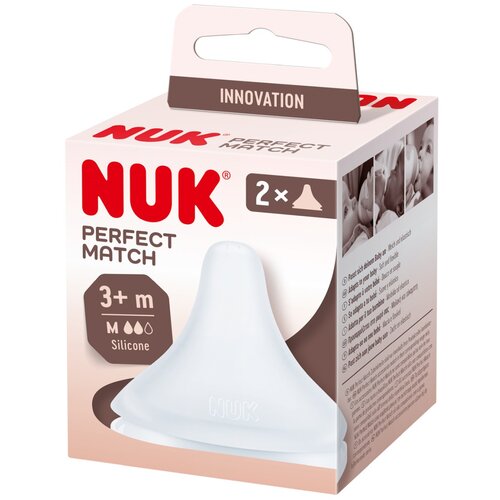 Nuk cucelj silikon Perfect Match 3m+, 2kos multicolor Cene