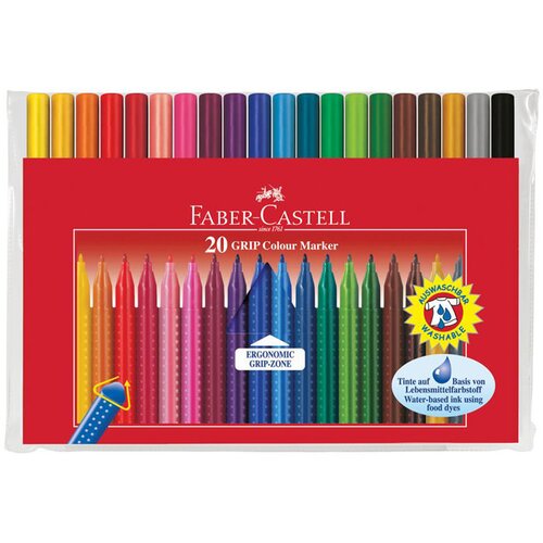 Faber-Castell Grip trokutasti set glastih flomastera, 20 boja Cene