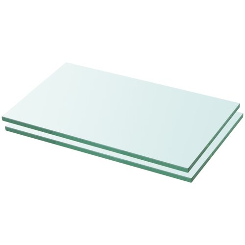 VidaXL Police 2 kosa steklo prosojno 30x12 cm Slike