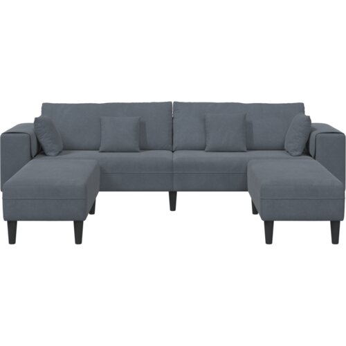 VidaXL Bar&amp;scaron;unasta sofa s jastukom s jastukom 3 pcs Tamno siva 208 cm Bar&amp;scaron;un Slike