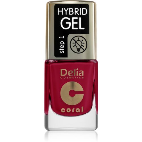 Delia Cosmetics Coral Nail Enamel Hybrid Gel gel lak za nohte odtenek 103 Juicy Raspberry 11 ml Slike