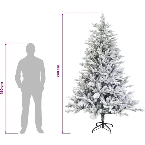  Umjetno božićno drvce s nogom 240 cm PVC i metal Slike