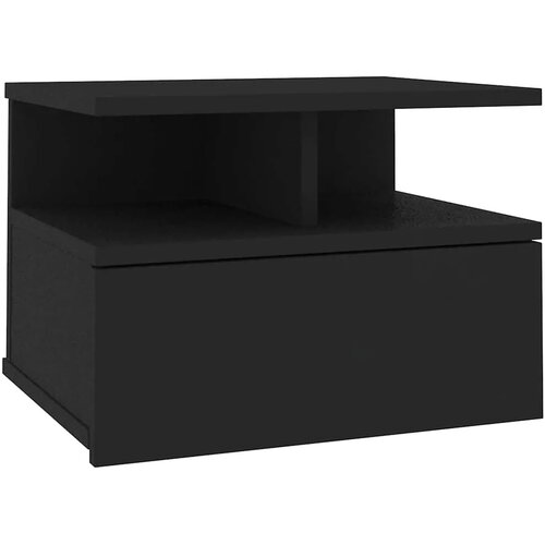  Viseći noćni ormarić crni 40 x 31 x 27 cm konstruirano drvo - Crna 1 Cijene