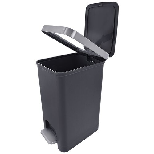 Orion Siv plastičen ko&amp;scaron; za smeti s pedalom 15 l Premier &amp;ndash; Slike