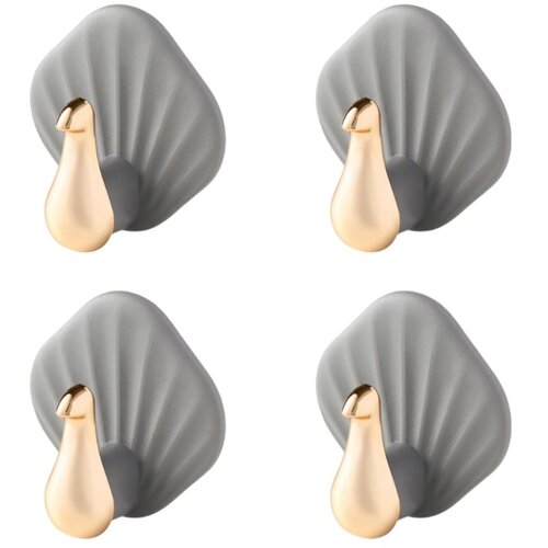 INF 4 Pack Močni Samolepilni Kljuki Brez Vrtanja - Obe&amp;scaron;anje Brez Po&amp;scaron;kodb Grey, (22064578) Slike