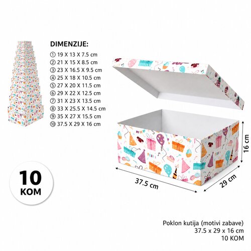 KMT Set poklon kutija Baloni, 10 komada Cene