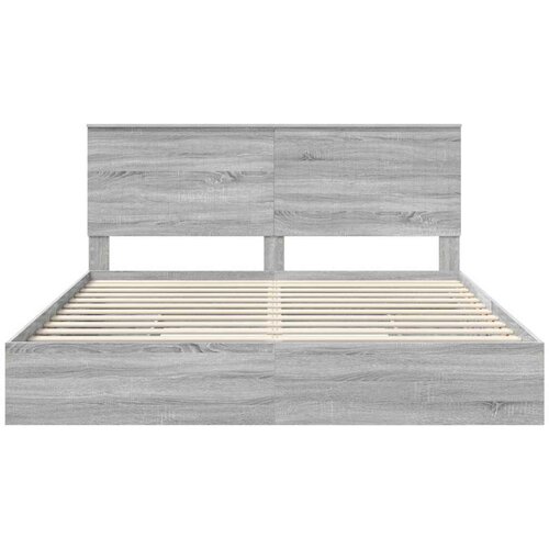  Krevet s od storage Siva Sonoma 180 x 200 cm Konstruirano drvo Slike