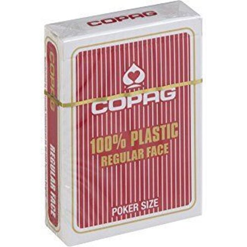 Copag karte za poker 100% plastika regular index, crvene Cene
