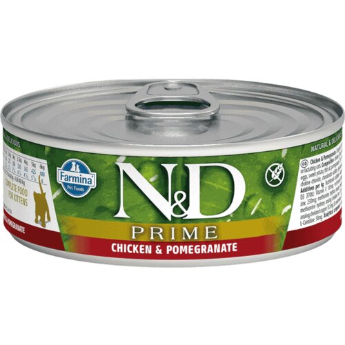 N&D PRIME Prime Cat Kitten Grain Free pi&scaron;čanec in jabolko 70 g konzerva Cene