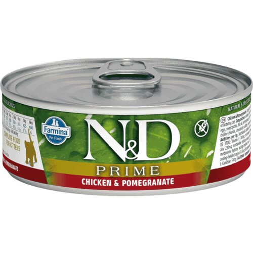 N&D PRIME Vlažna hrana za mačiće Prime, Nar i Piletina, 70 g Slike