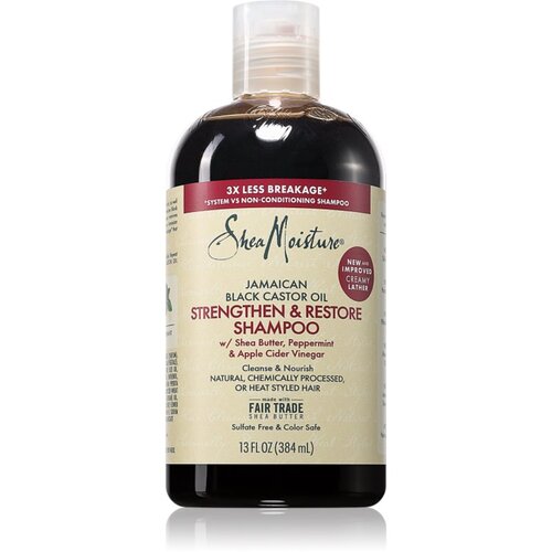 Shea Moisture Jamaican Black Castor Oil Strengthen & Restore šampon za okrepitev las za kodraste lase 384 ml Cene