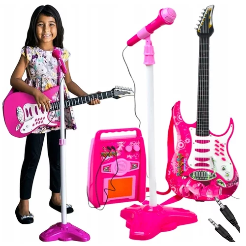 Kruzzel otroški set LED električne kitare mikrofona in ojače