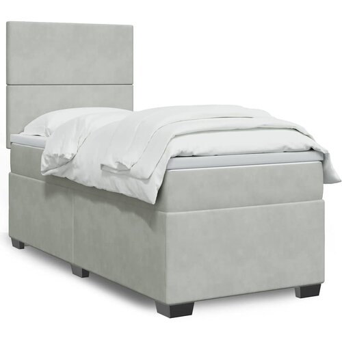 Box spring krevet s madracem svjetlosivi 80 x 200 cm bar&scaron;unasti Cijene