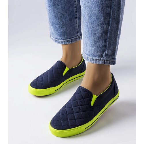 Gemre Navy quilted slip-on sneakers Balsamo Slike
