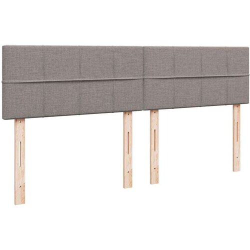 VidaXL otomanski okvir kreveta s madracima smeđesivi 200x200cm tkanine Slike