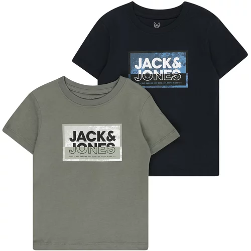 Jack & Jones Majica 'LOGAN' mornarska / oliva / črna / bela