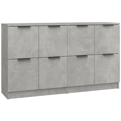 Maison Chic Komoda - Predalnik 2 kosa betonsko siva 60x30x70 cm konstruiran les, (21721390) Cene