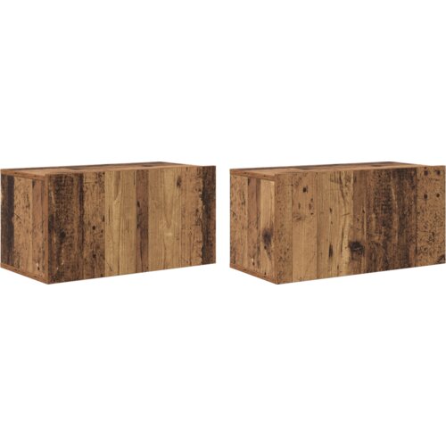 VidaXL Set TV komoda 4 pcs Staro drvo Srednja 30 x 60 x 30.5 cm Slike