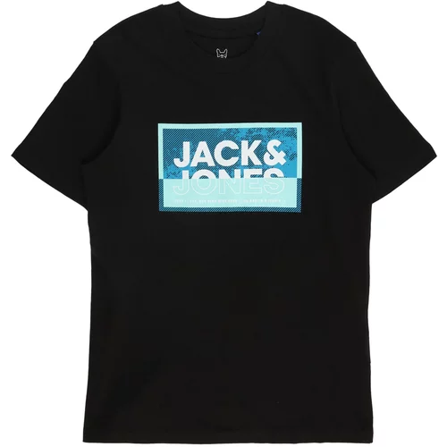 Jack & Jones Majica 'JCOLOGAN' modra / turkizna / črna / bela