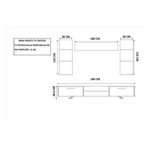 Hanah home tv polica rb 165 Slike