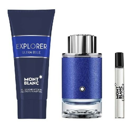 Mont Blanc set muški parfem EDP 100ml + 7.5ml + kupka Explorer Ultra Blue 100ml Slike