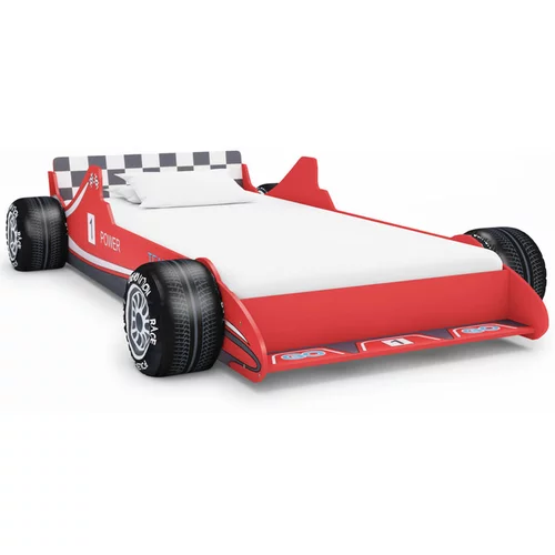  Otroška postelja dirkalni avtomobil 90x200 cm rdeča