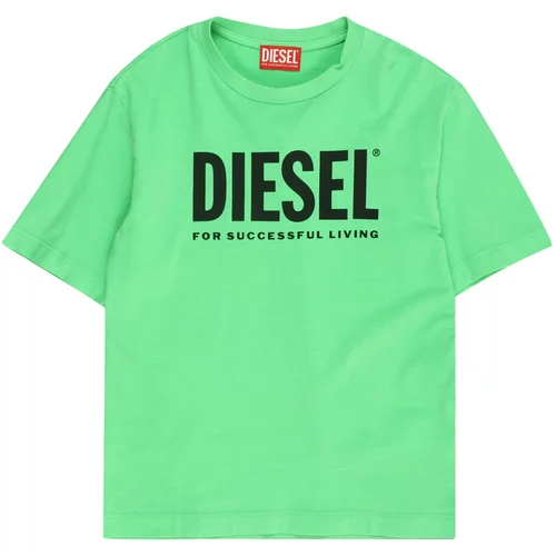 Diesel Majica 'TNUCI' svetlo zelena / črna