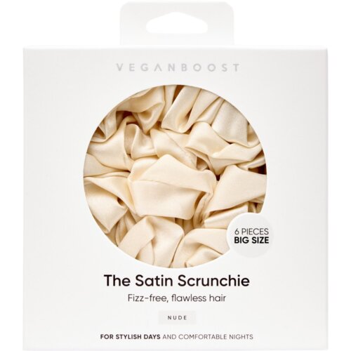  Satenaste Scrunchie gumice za lase - Big Size - nude Cene