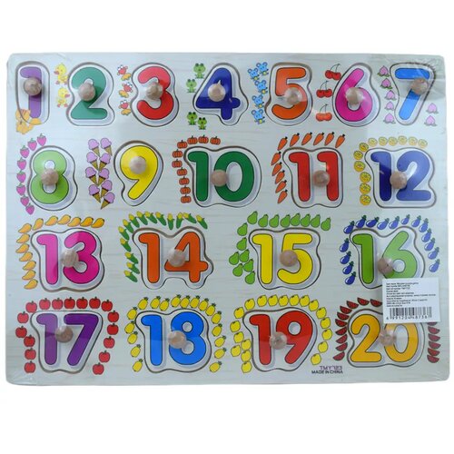 Magic Toys Barvita lesena igra za vstavljanje oblik z ročaji 30x22cm Cene