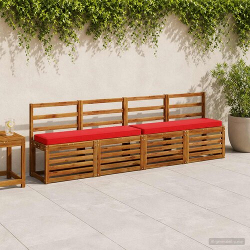  Jastučići za klupe - 2 dijela VUGHT 2 pcs 100% poliester Crvena Cene
