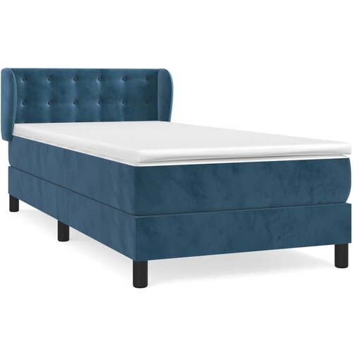 Maison Chic Box spring postelja - Vzmetna postelja z vzmetnico temno moder 90x190 cm žamet SL20544, (21893232) Slike