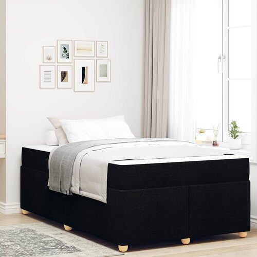 VidaXL Okvir kreveta s madracem Ostalo Crna 120 x 200 cm tkanina Slike