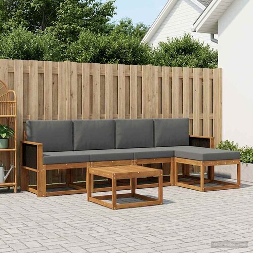  Set vanjskih sofa 6 pcs Prirodna i antracit Poliester Cene